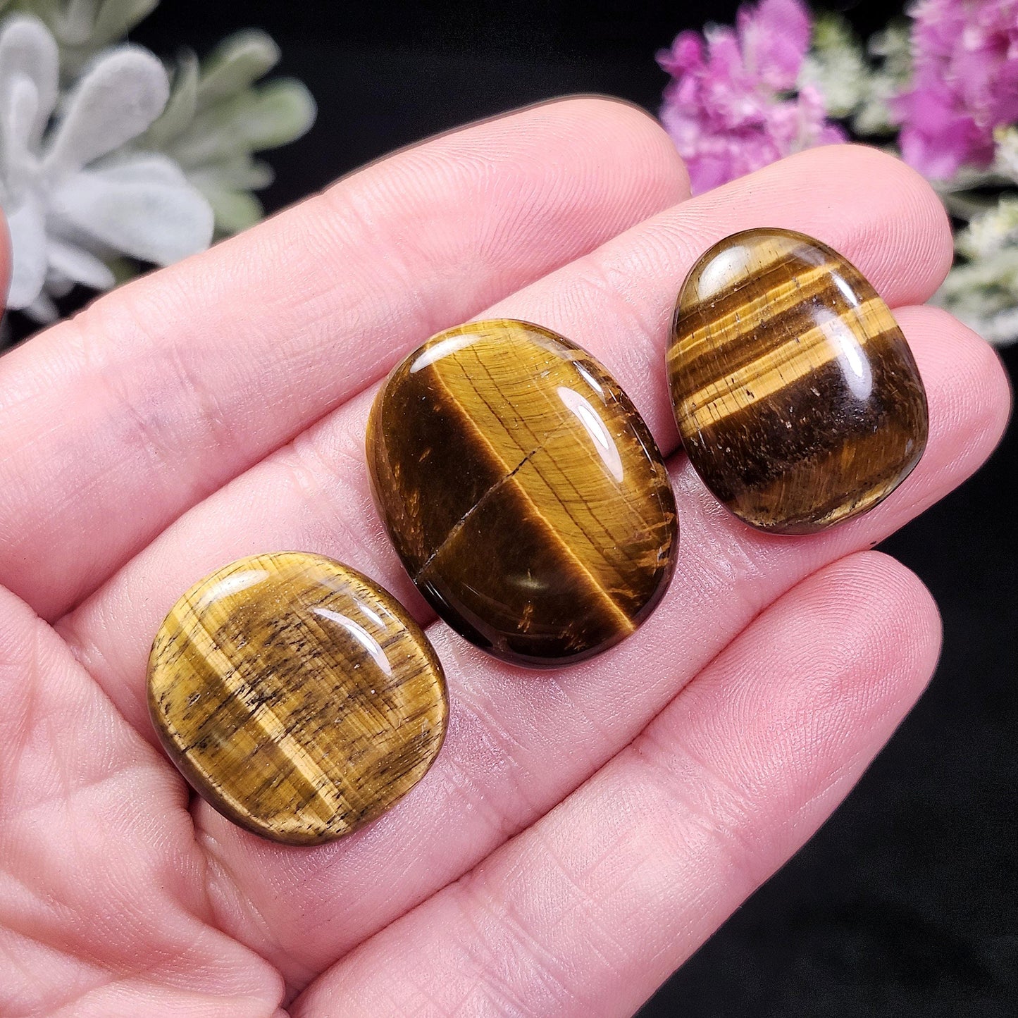 Polished Tiger's Eye Crystal, Tumbled Tigers Eye