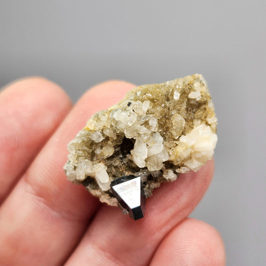 Blue Anatase & Quartz Cluster 4.6g, RARE Crystal Specimen