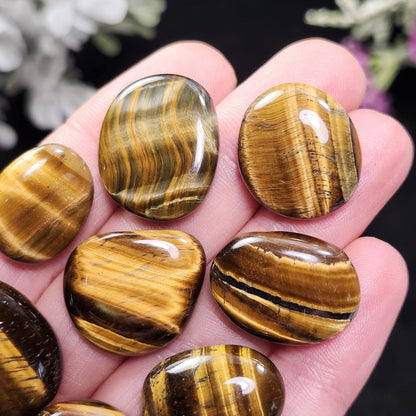 Polished Tiger's Eye Crystal, Tumbled Tigers Eye