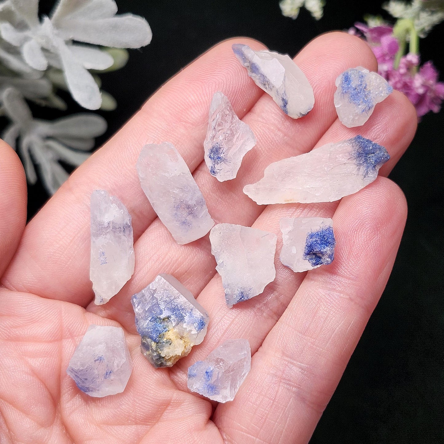 Raw Dumortierite in Quartz, Fibrous Dumortierite Specimen