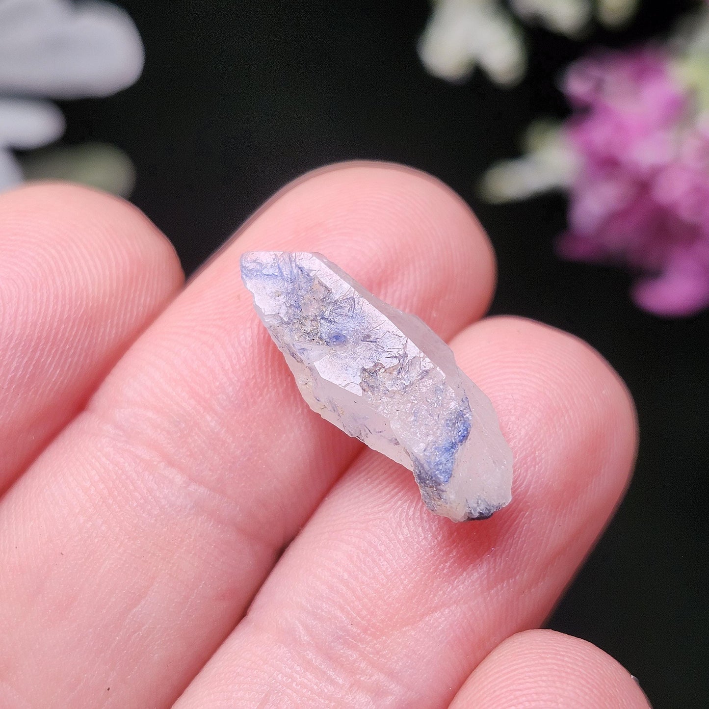 Raw Dumortierite in Quartz, Fibrous Dumortierite Specimen