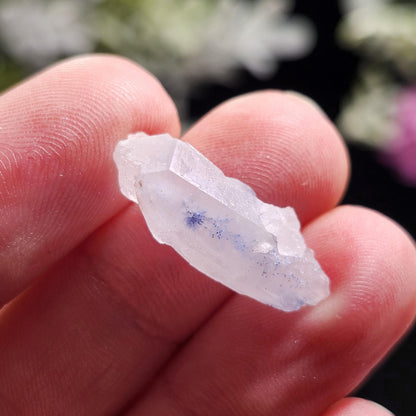 Fibrous Dumortierite Crystal, Dumortierite in Terminated Quartz