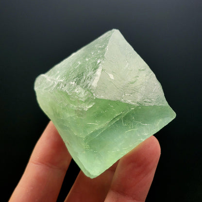 Green Fluorite Octahedron Crystal