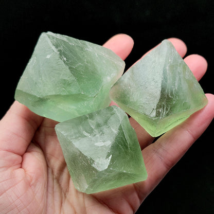 Green Fluorite Octahedron Crystal