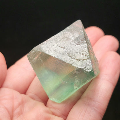 Green Fluorite Octahedron Crystal