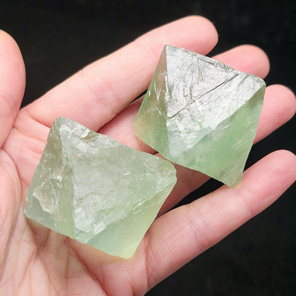 Green Fluorite Octahedron Crystal