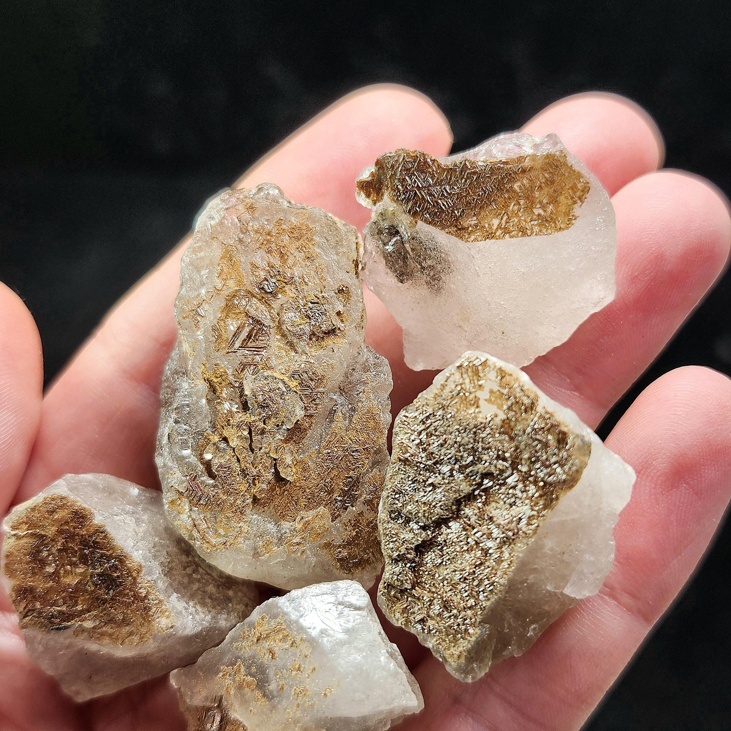 Geometric Sagenite Rutile Quartz, Brazilian Golden Rutilated Quartz