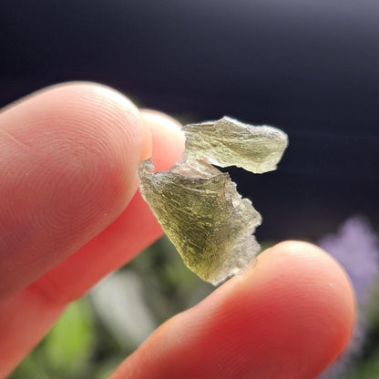 Moldavite Angel Chiming Tektite .94g, Genuine Moldavite