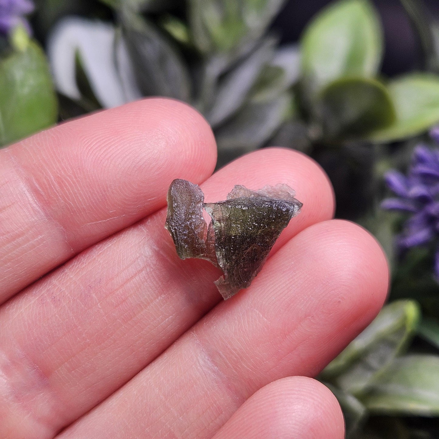 Moldavite Angel Chiming Tektite .94g, Genuine Moldavite