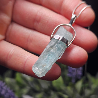 Terminated Aquamarine Crystal Pendant