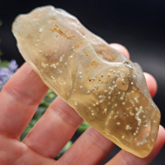 Libyan Desert Glass Specimen 81g, Raw Libyan Gold Tektite Crystal