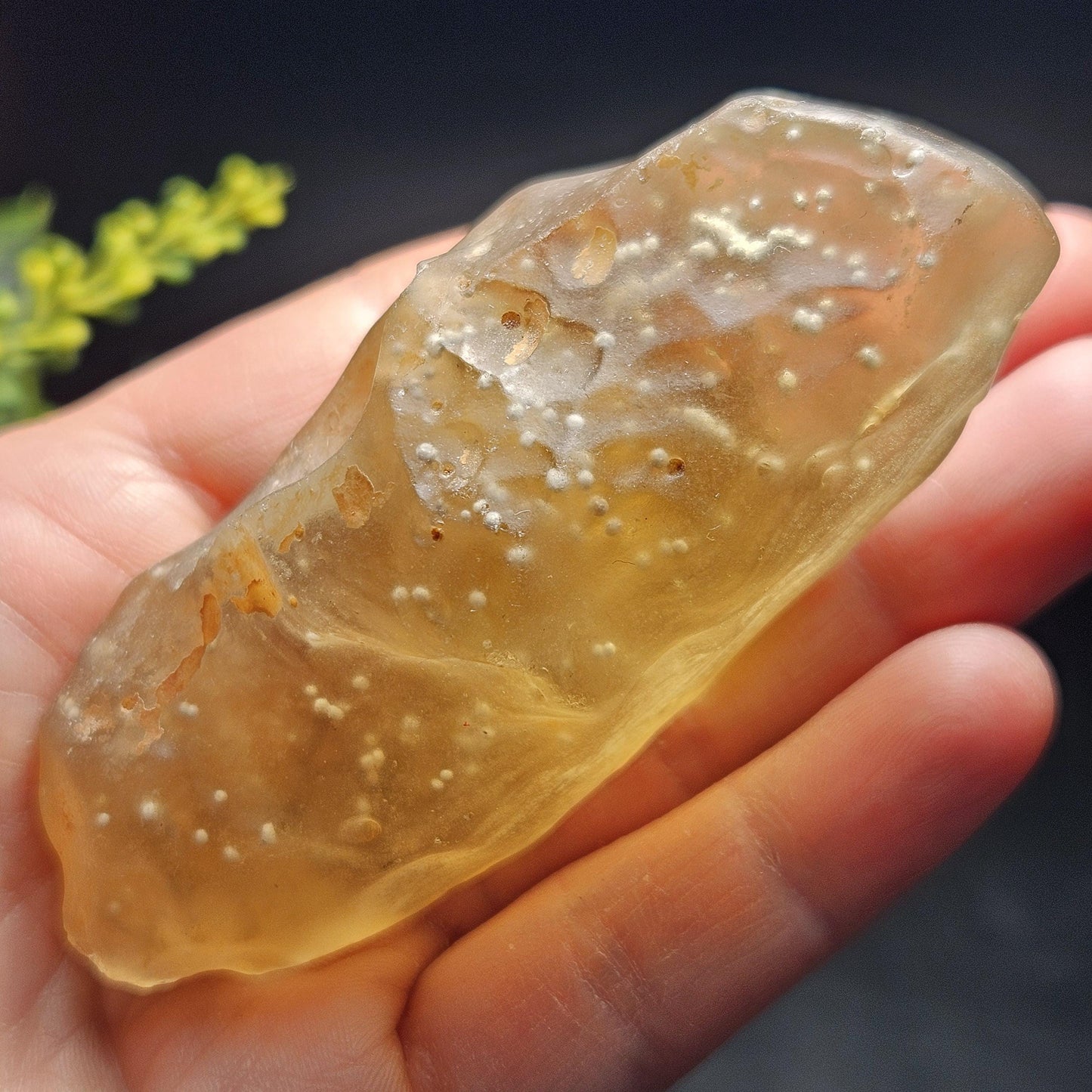 Libyan Desert Glass Specimen 81g, Raw Libyan Gold Tektite Crystal
