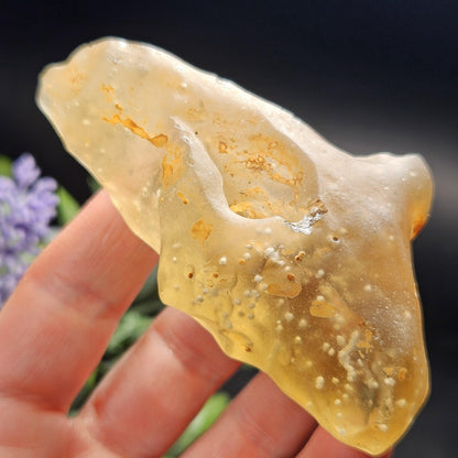 Libyan Desert Glass Specimen 81g, Raw Libyan Gold Tektite Crystal