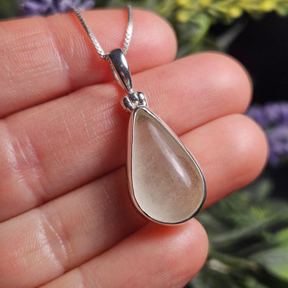Libyan Desert Glass Pendant, Sterling Silver