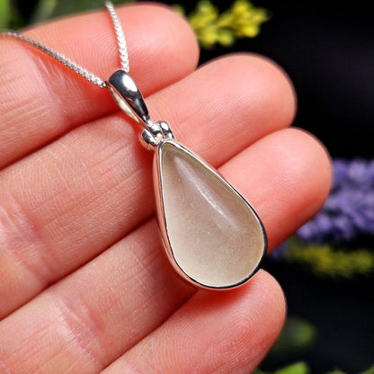 Libyan Desert Glass Pendant, Sterling Silver