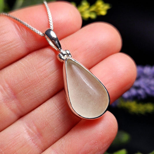 Libyan Desert Glass Pendant, Sterling Silver