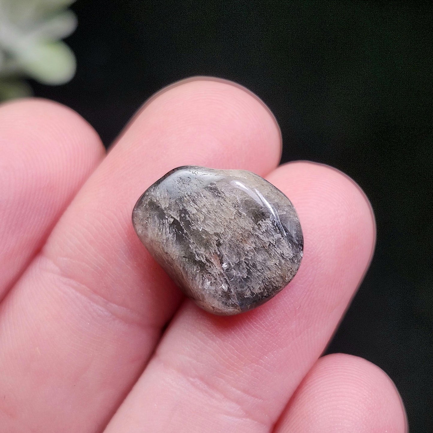 Smoky Quartz with Iron Inclusions, Goethite Quartz Tumbled Stone