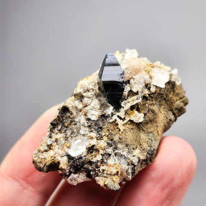 Blue Anatase & Quartz Cluster 24g, RARE Crystal Specimen