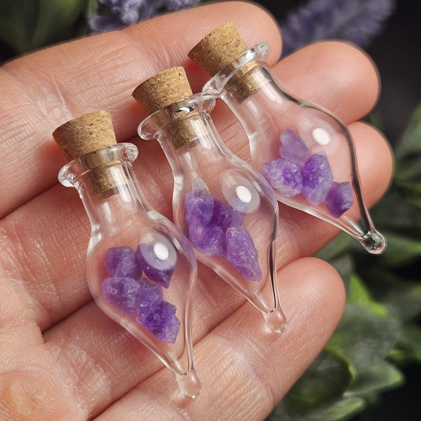 Hackmanite Crystal Chips: UV Reactive Hackmanite in Glass Jar