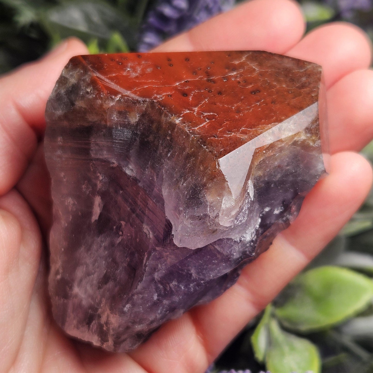 Red Capped Thunder Bay Amethyst from Canada, 167g