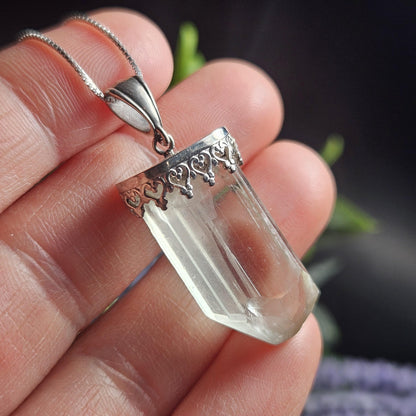 Golden Kunzite Pendant, Sterling Silver Yellow Kunzite Necklace, Spodumene Jewelry