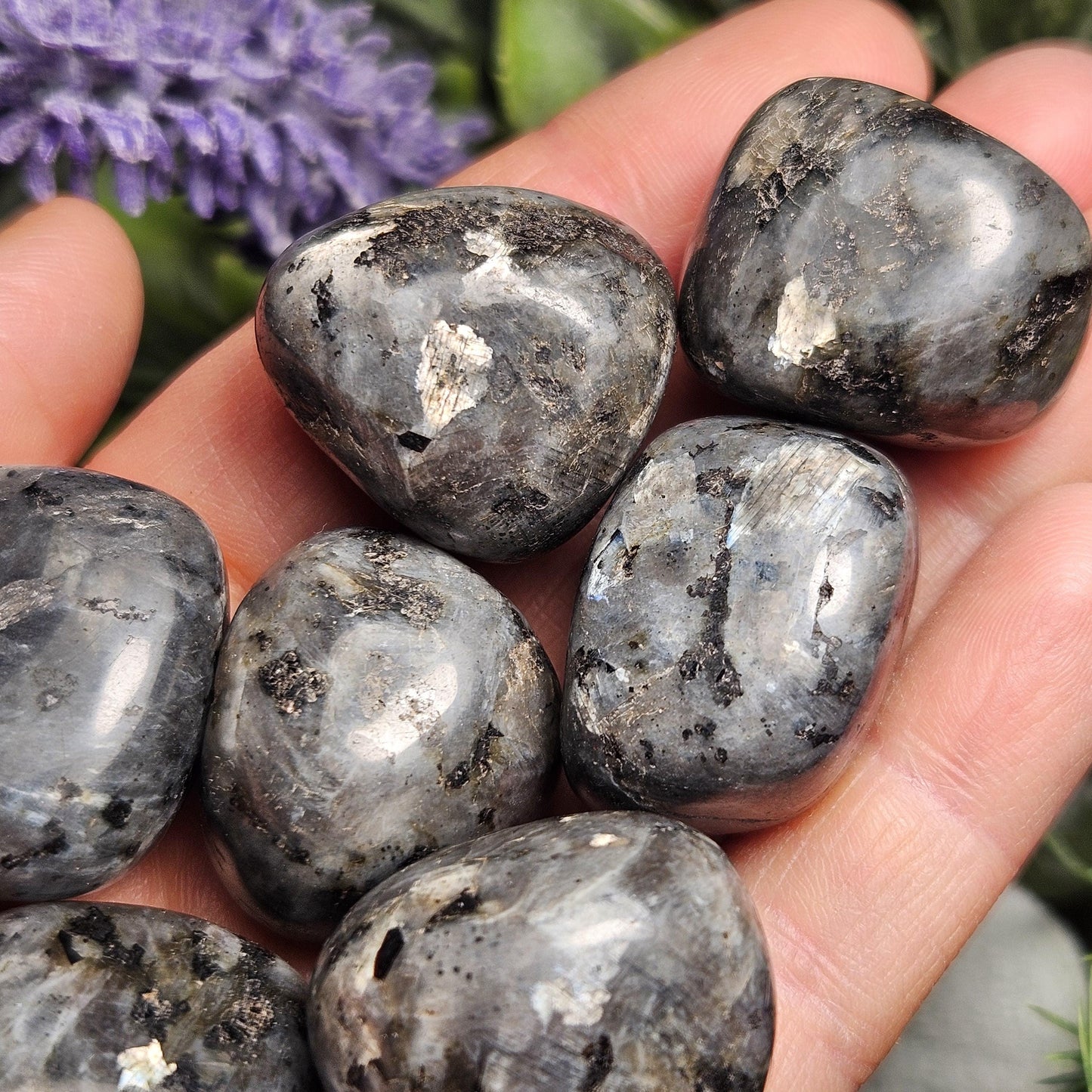 Polished Larvikite Stone, Monzonite Gemstone