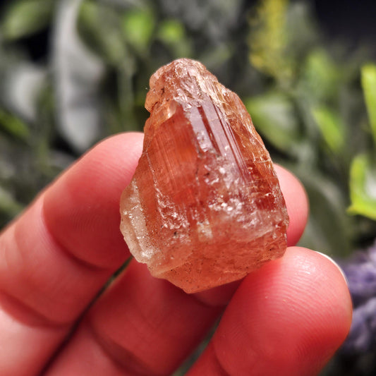 Raw Pink Topaz Crystal 13.9g, Bicolored Topaz, Ouro Preto, Brazil