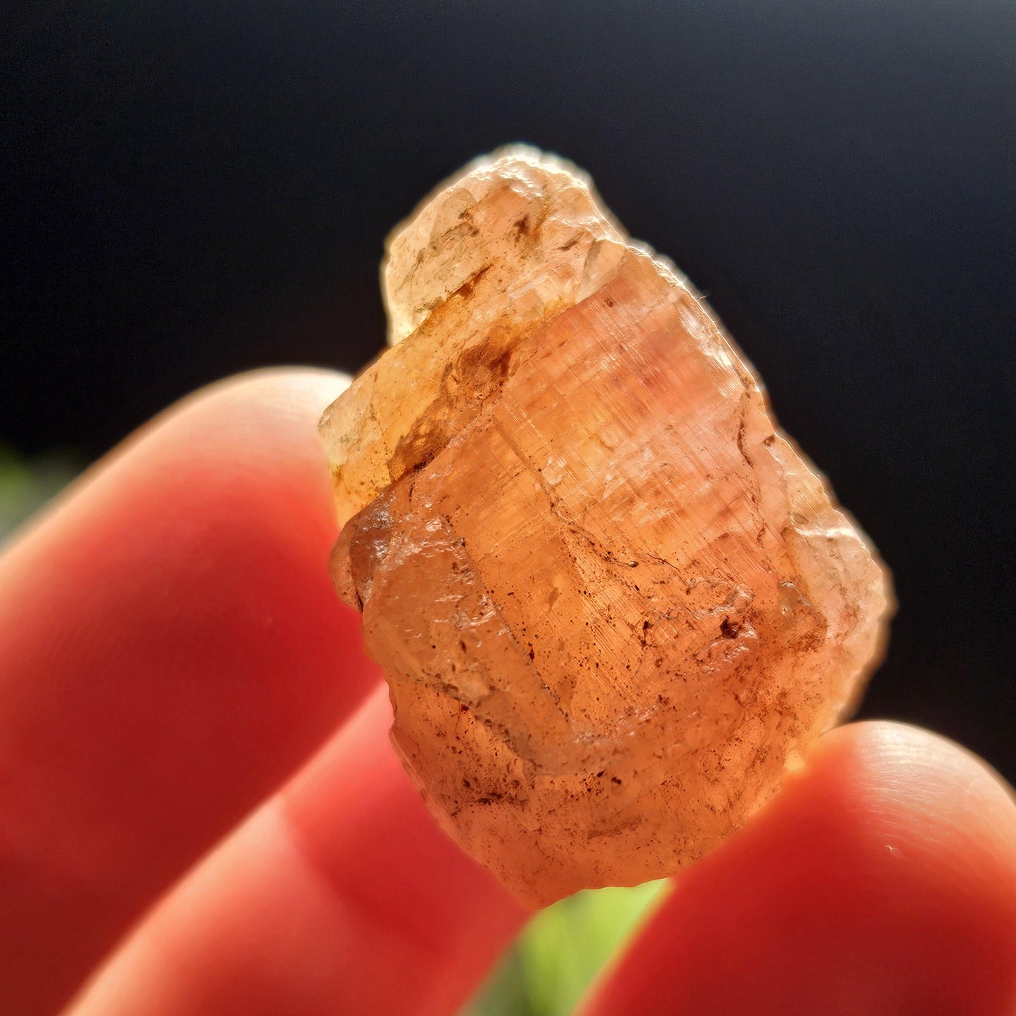Raw Pink Topaz Crystal 13.9g, Bicolored Topaz, Ouro Preto, Brazil