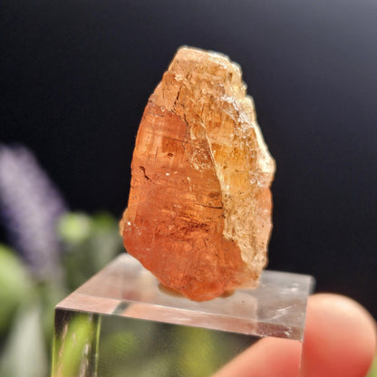 Raw Pink Topaz Crystal 13.9g, Bicolored Topaz, Ouro Preto, Brazil