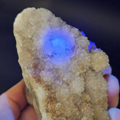 Bingham Blue Fluorite Crystal 352g, UV Reactive, Cubic Fluorite Cluster, Blanchard Mine