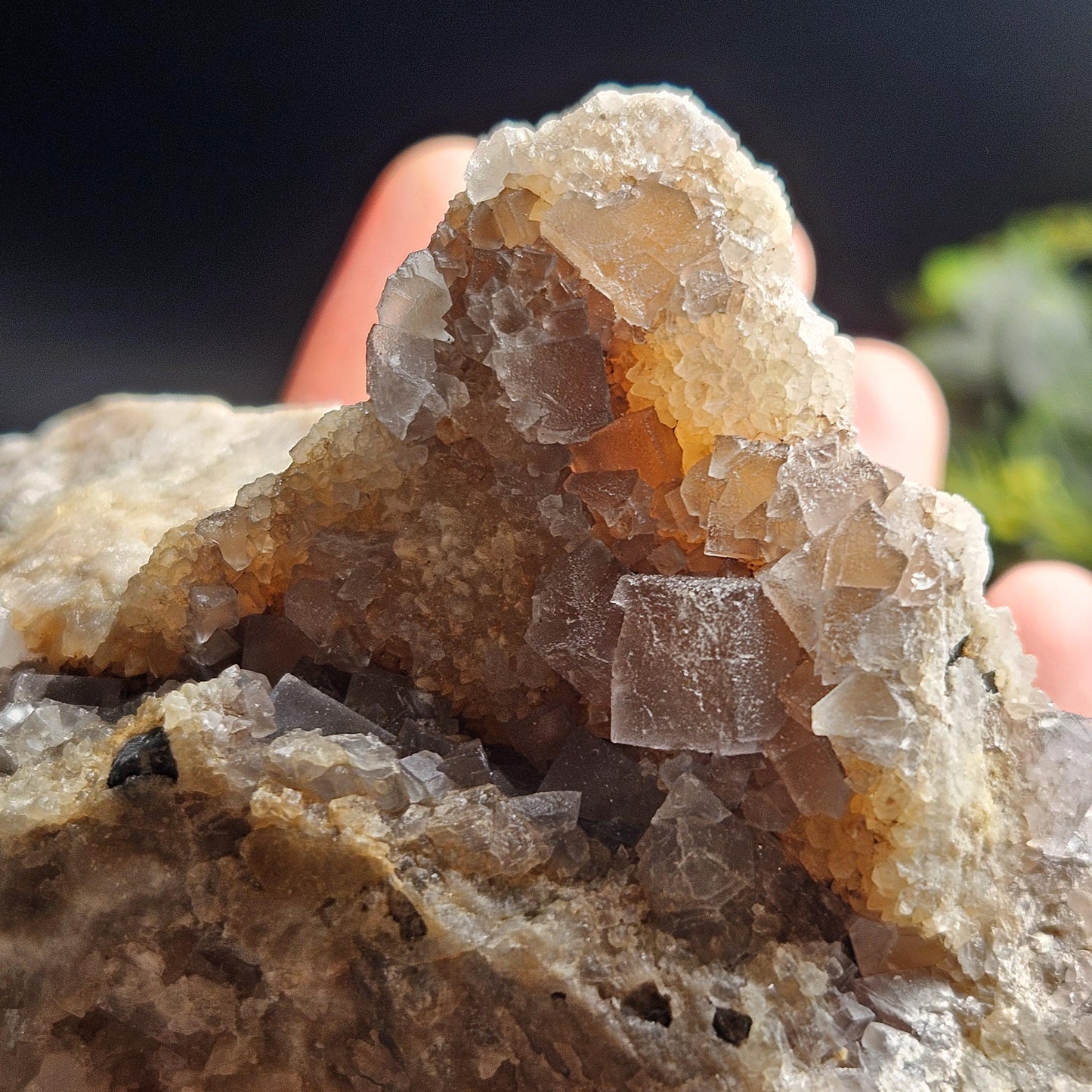 Bingham Blue Fluorite Crystal 352g, UV Reactive, Cubic Fluorite Cluster, Blanchard Mine