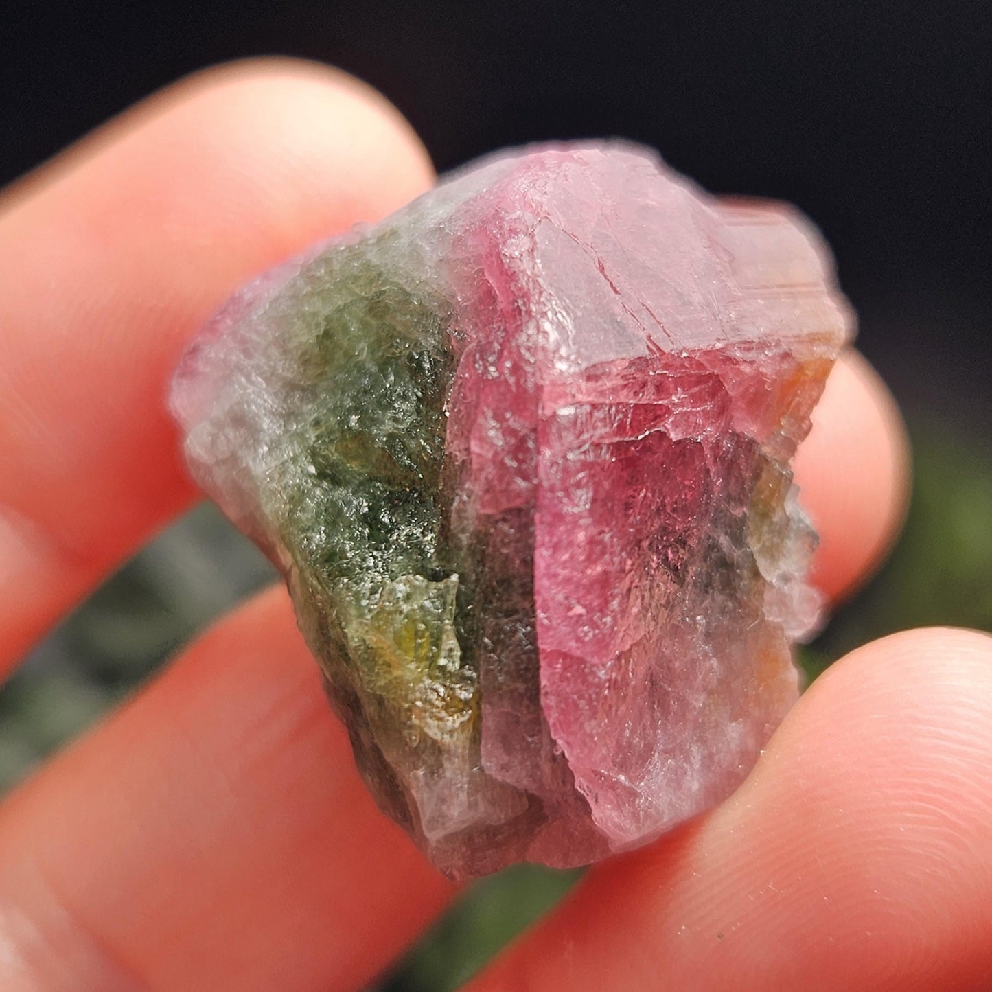 Watermelon Tourmaline 16g, Brazilian Tourmaline Raw Crystal, Green & Pink Specimen