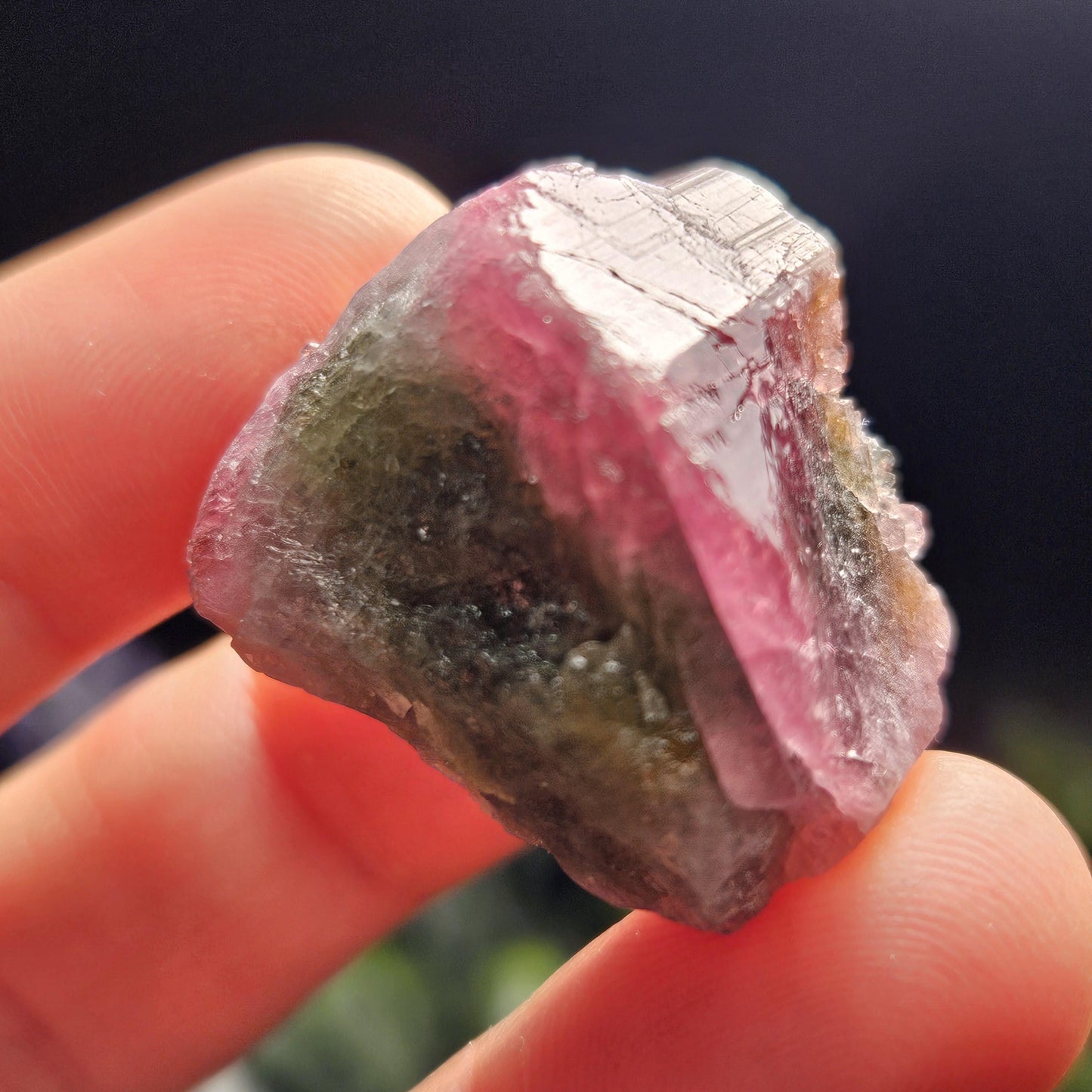 Watermelon Tourmaline 16g, Brazilian Tourmaline Raw Crystal, Green & Pink Specimen