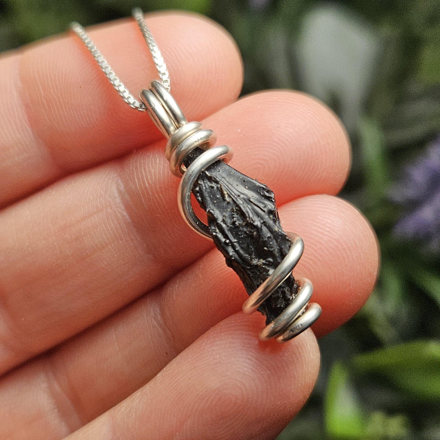 Irgizite Meteorite Pendant, Irgizite Tektite Necklace