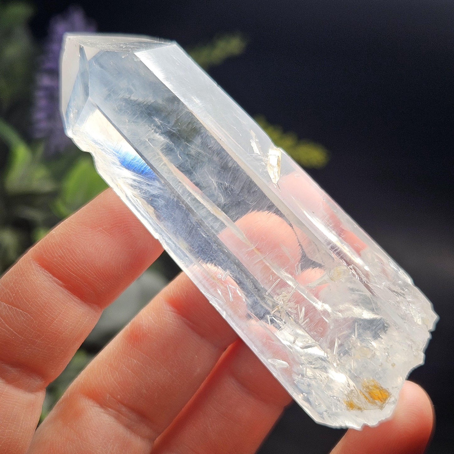 Blue Needle Colombian Quartz 79g, Colombian Crystal