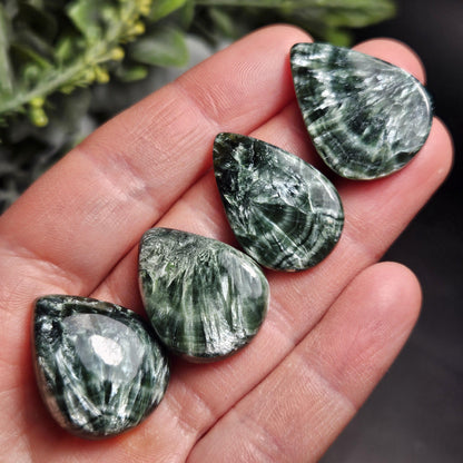 Seraphinite Crystal Cabochon, Jewelry Making Supply