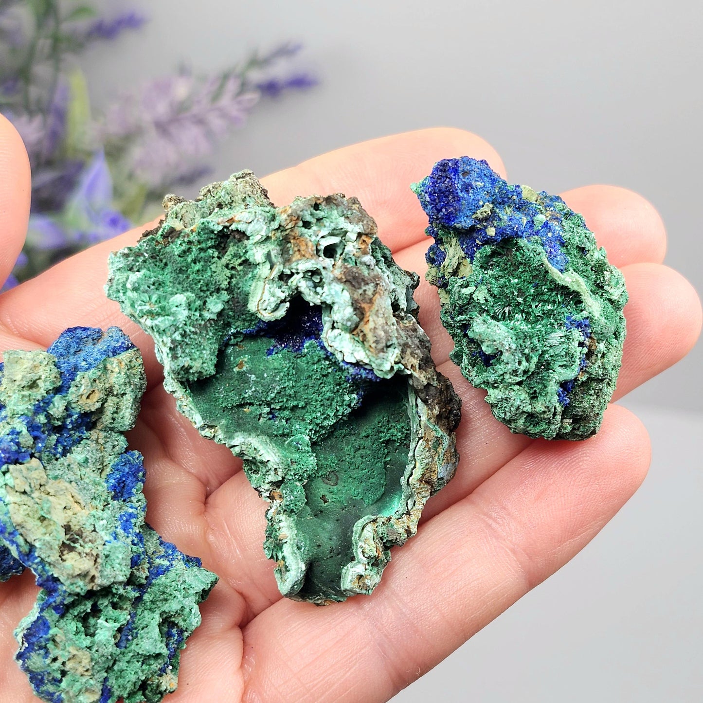 Malachite Azurite Specimen, Raw Malachite