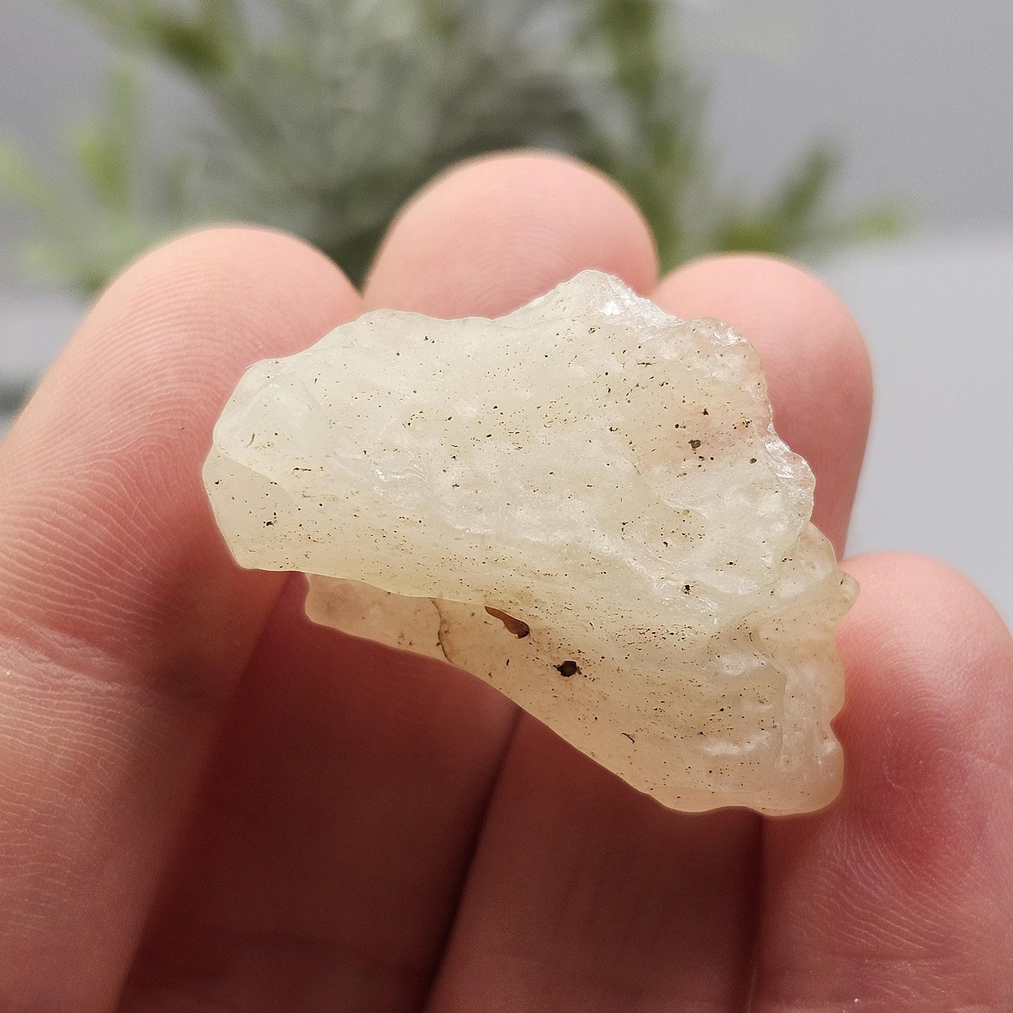 White Libyan Desert Glass, Raw Tektite