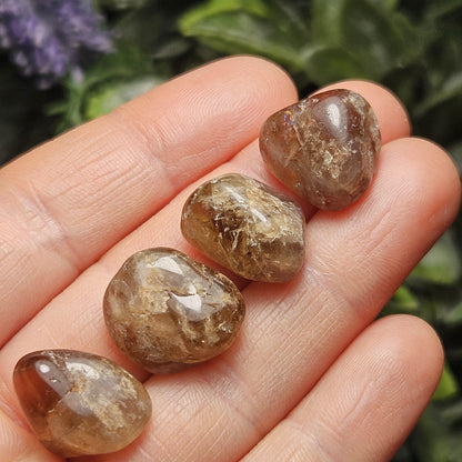 Natural Brazilian Citrine Tumbled Stone, Smoky Citrine