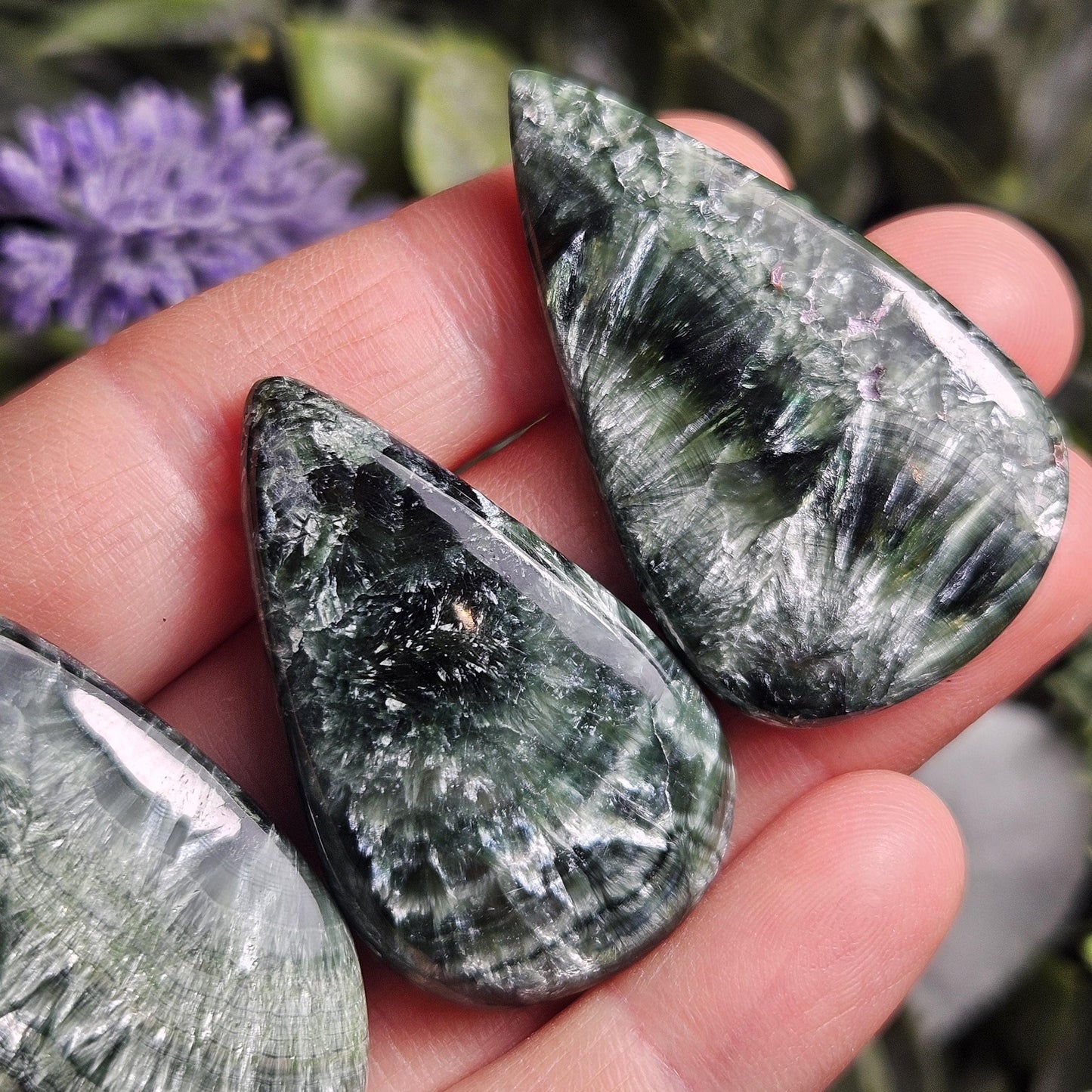 Seraphinite Crystal Cabochon (1.25