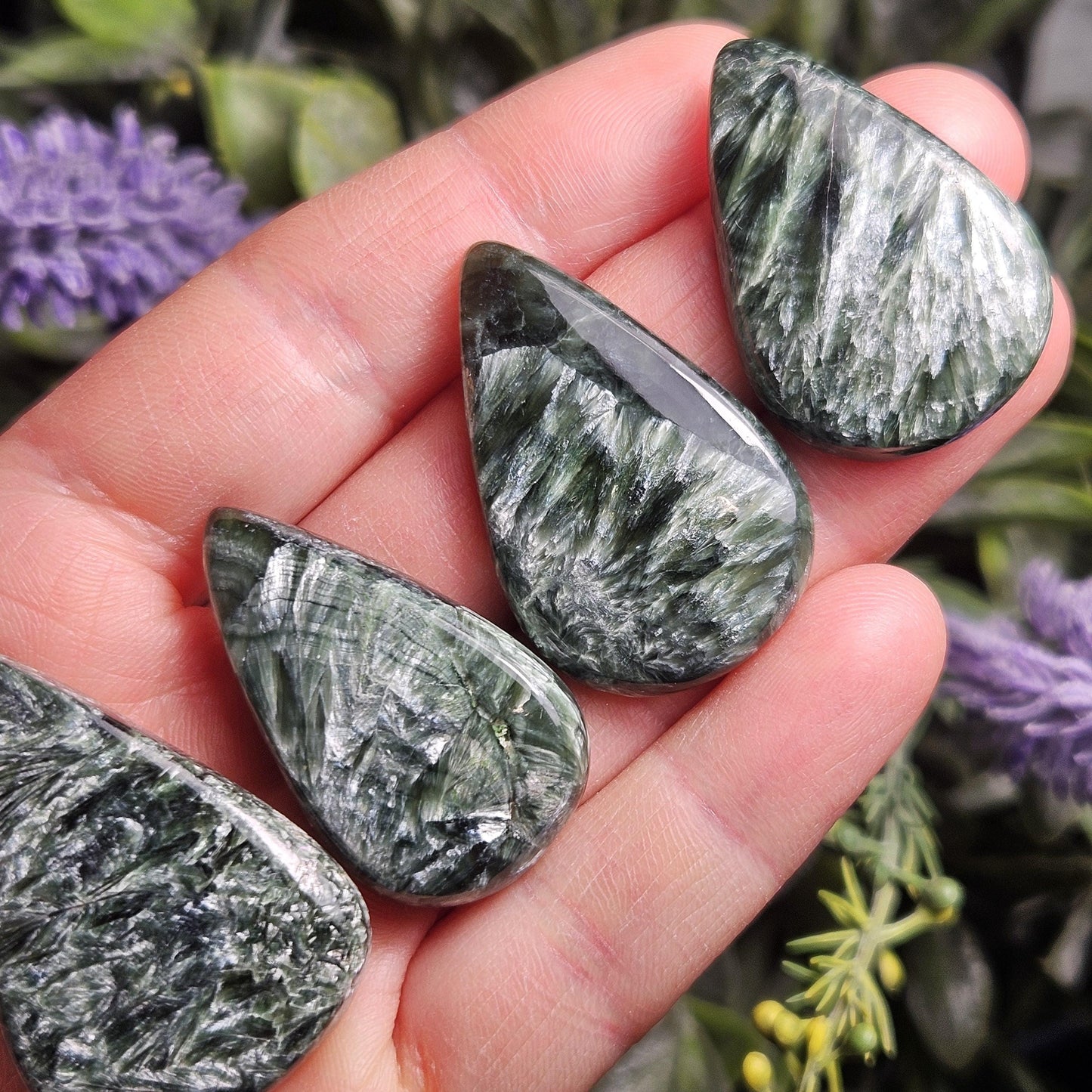 Seraphinite Crystal Cabochon (1.25
