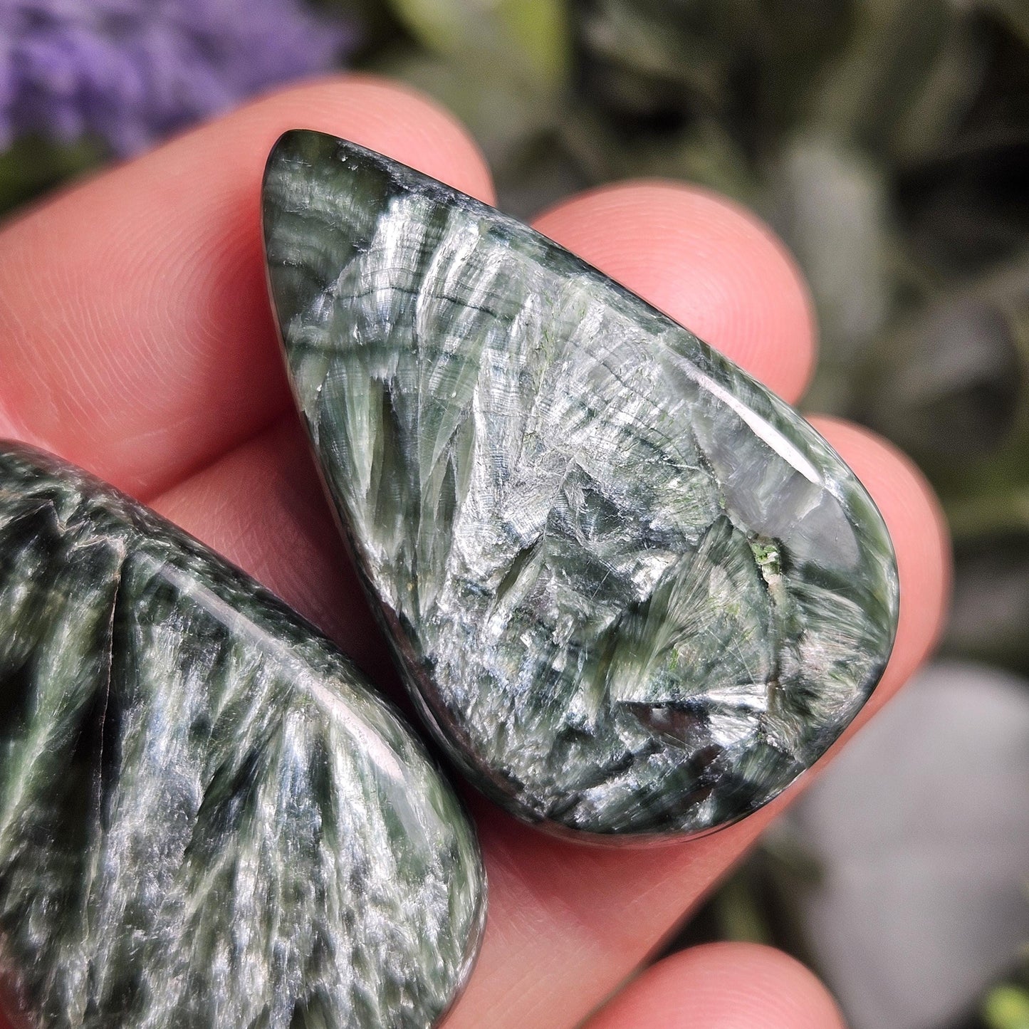 Seraphinite Crystal Cabochon (1.25
