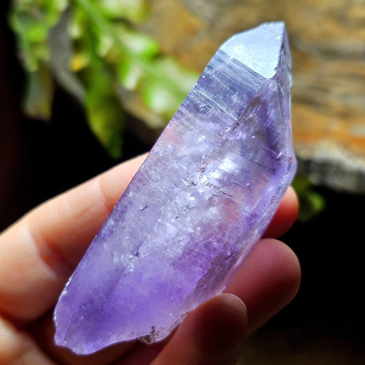 Enhydro Violet Amethyst Crystal, MOVING Water Bubble 61g, Old Stock Brazilian Quartz