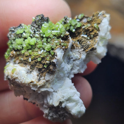 Pyromorphite Crystal Cluster, Rare Green Pseudomorph Specimen (40x30mm)