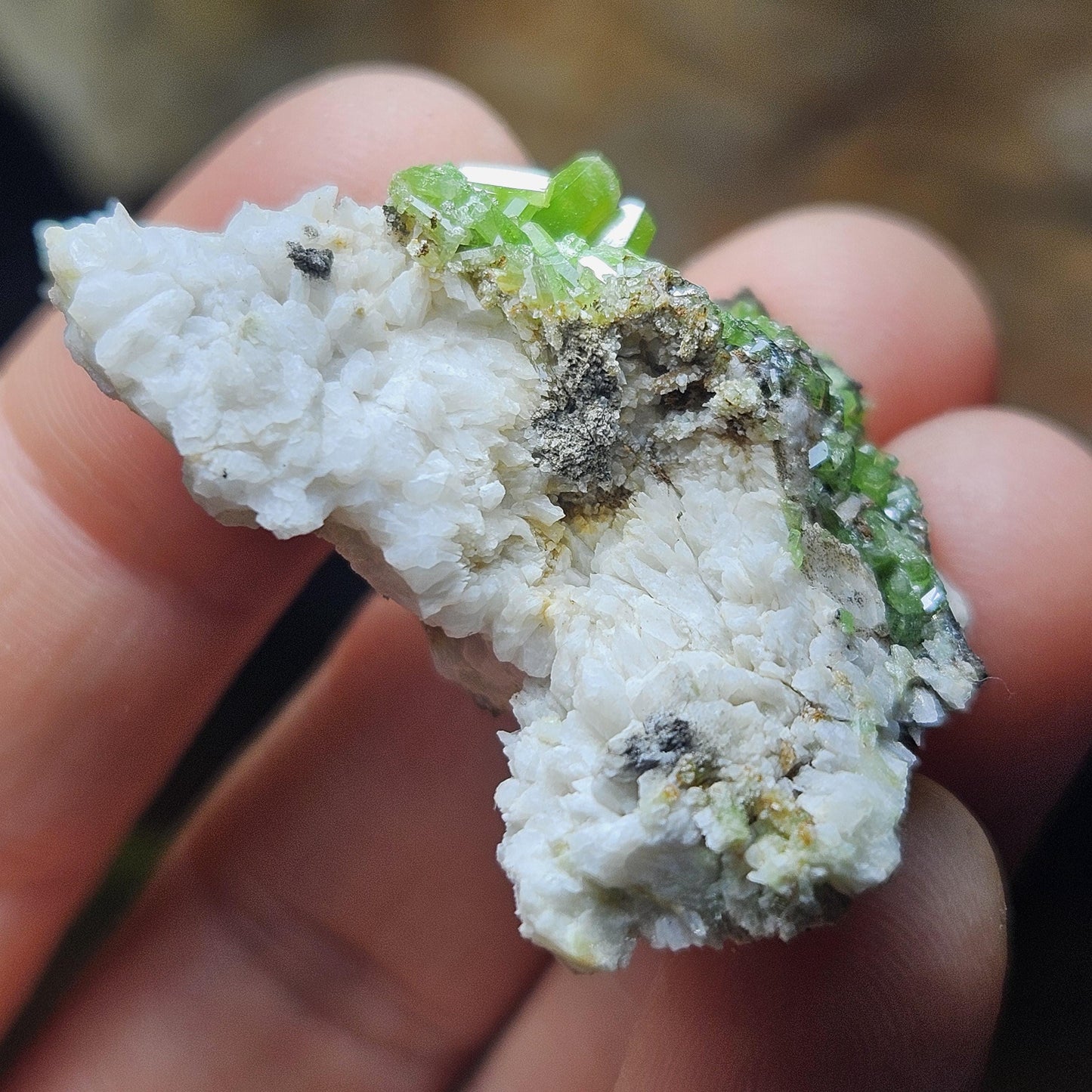 Pyromorphite Crystal Cluster, Rare Green Pseudomorph Specimen (40x30mm)