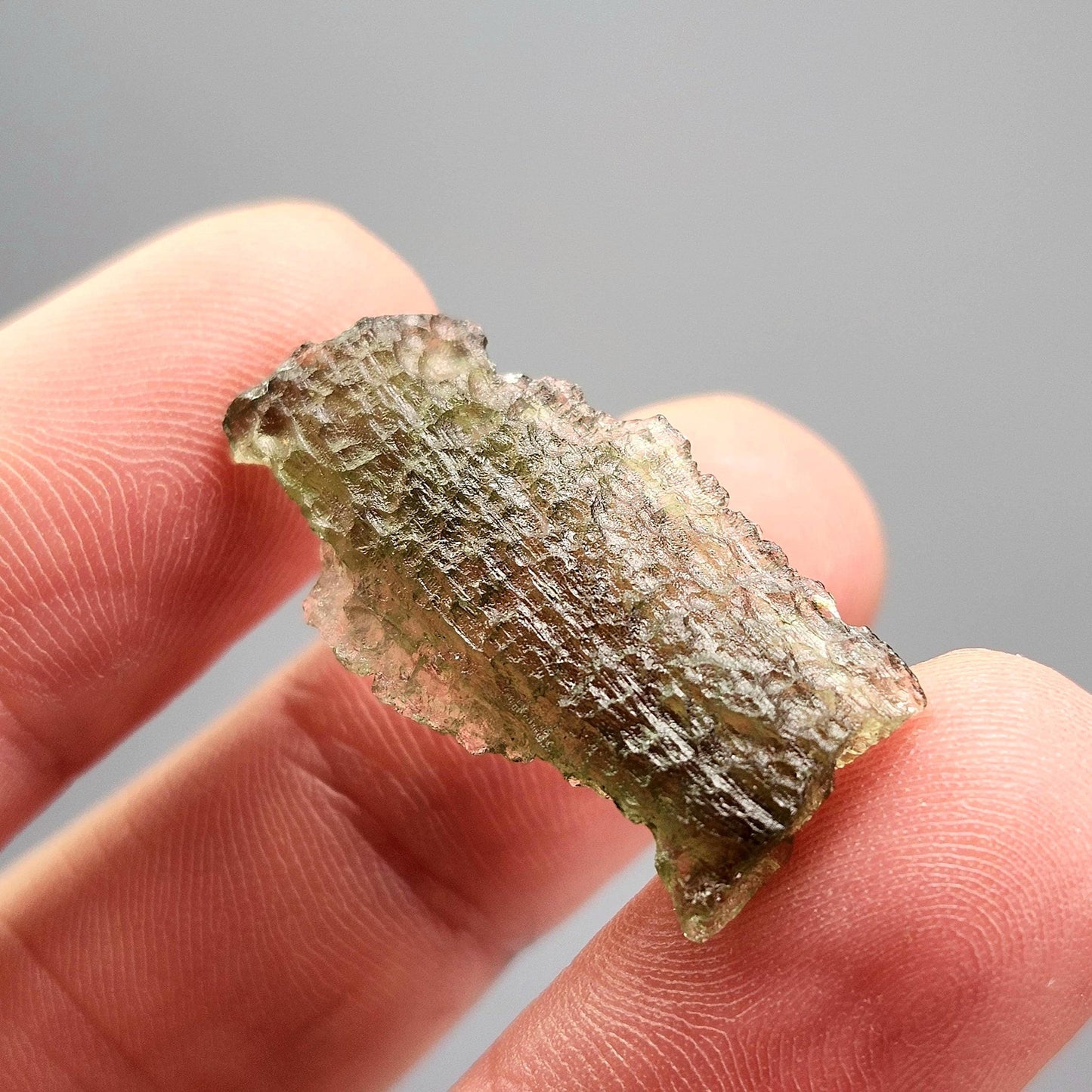 Genuine Moldavite Specimen 1.8g, Authentic Raw Moldavite Crystal