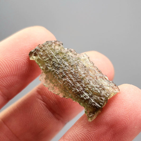 Genuine Moldavite Specimen 1.8g, Authentic Raw Moldavite Crystal