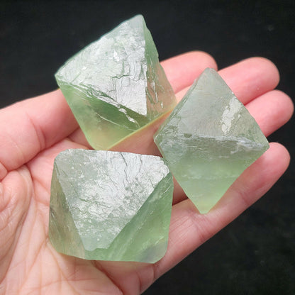 Green Fluorite Octahedron Crystal