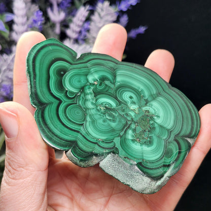 Malachite Slice 96g, Polished Crystal