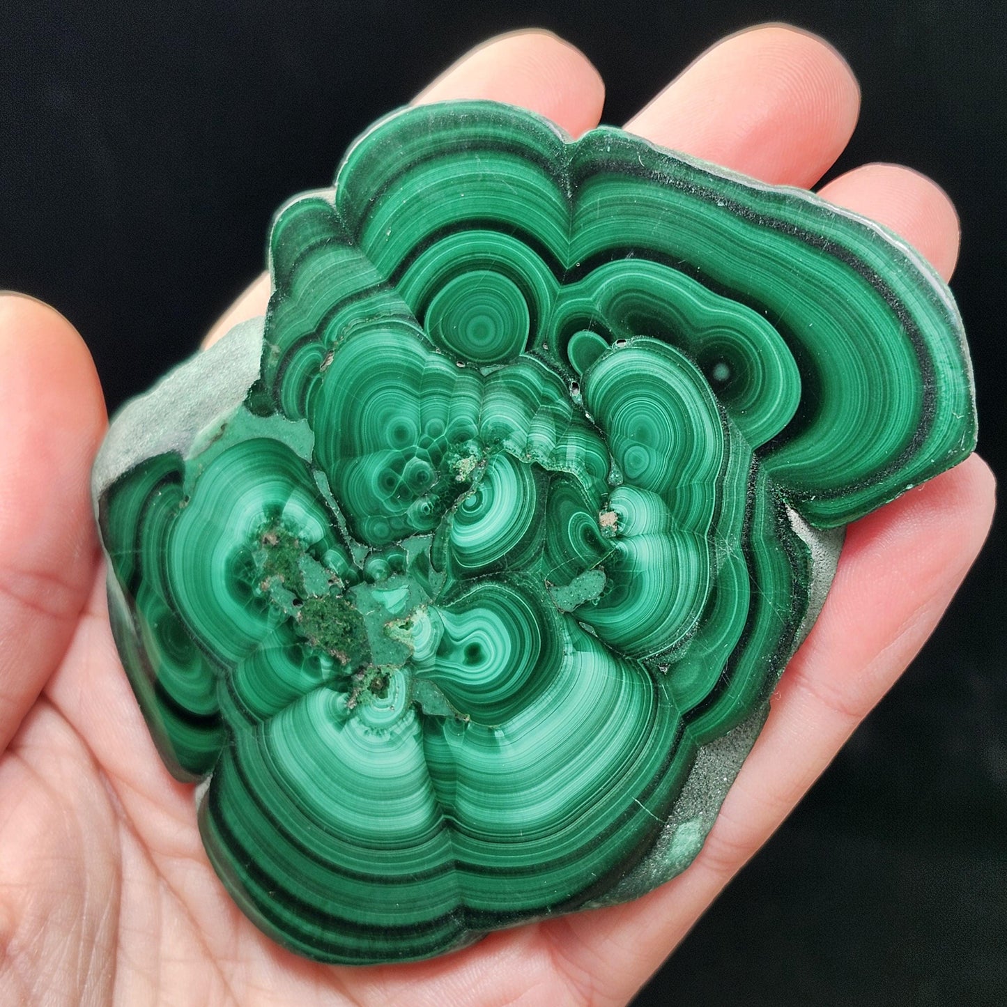 Malachite Slice 96g, Polished Crystal